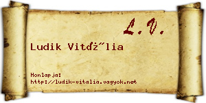 Ludik Vitália névjegykártya